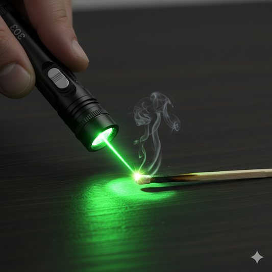Powerful Green Laser Pointer 303 Torch – Long Range Beam with Rechargeable Battery & Charger